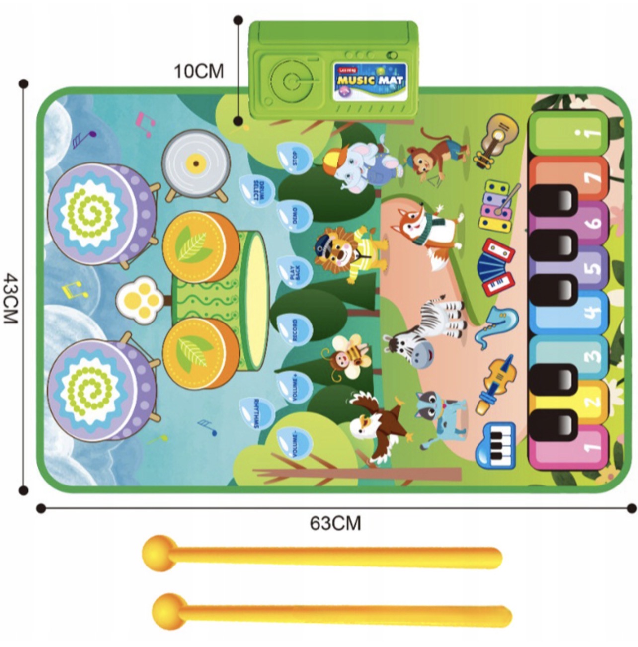 3 in 1 Musical Jazz Play Mat - Intelligent Music Toy