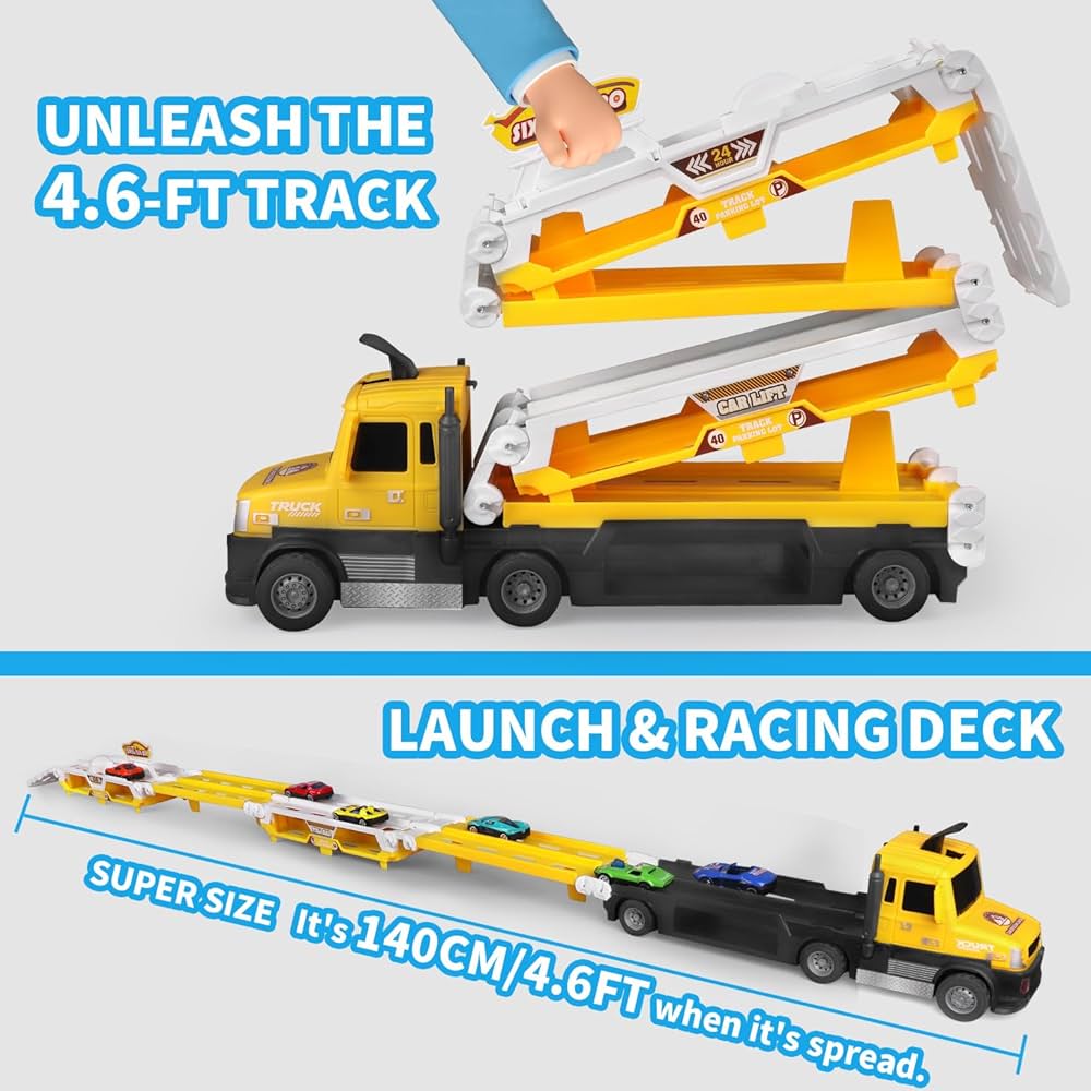 Container Truck - 4.6ft Foldable Track | Ejection Car