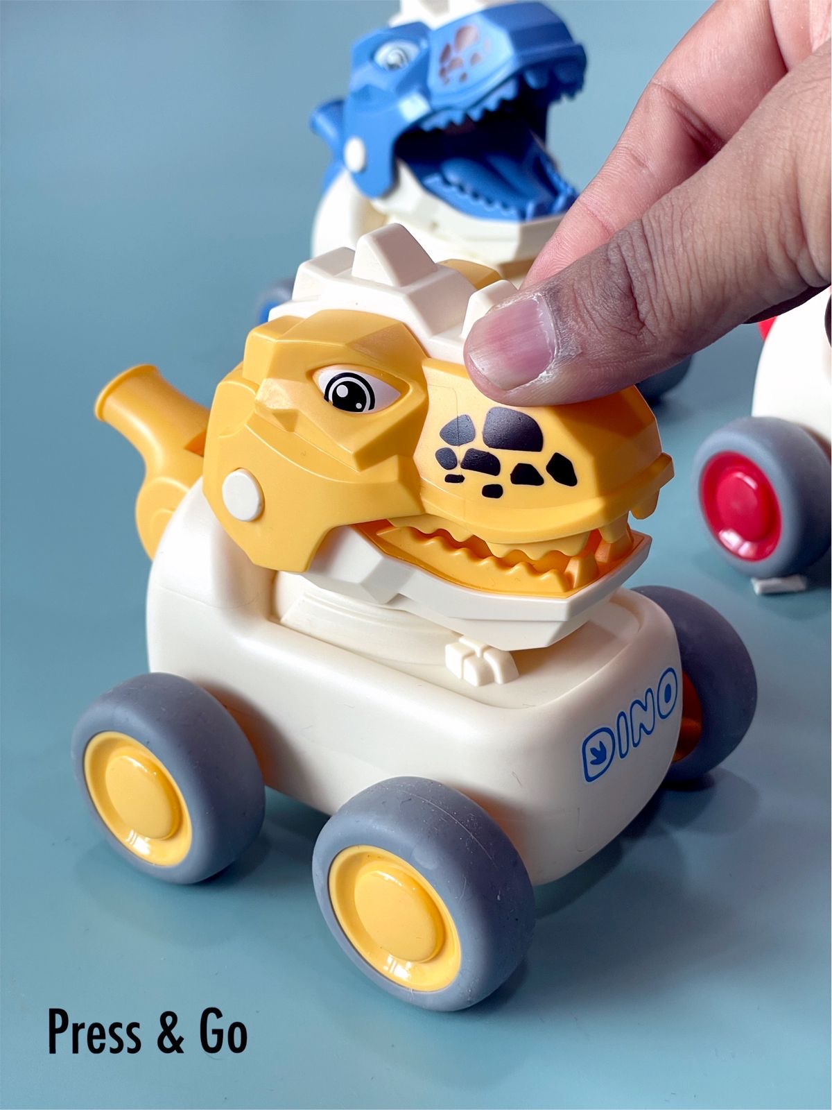 Big Push And Go Dino Car with Whistle