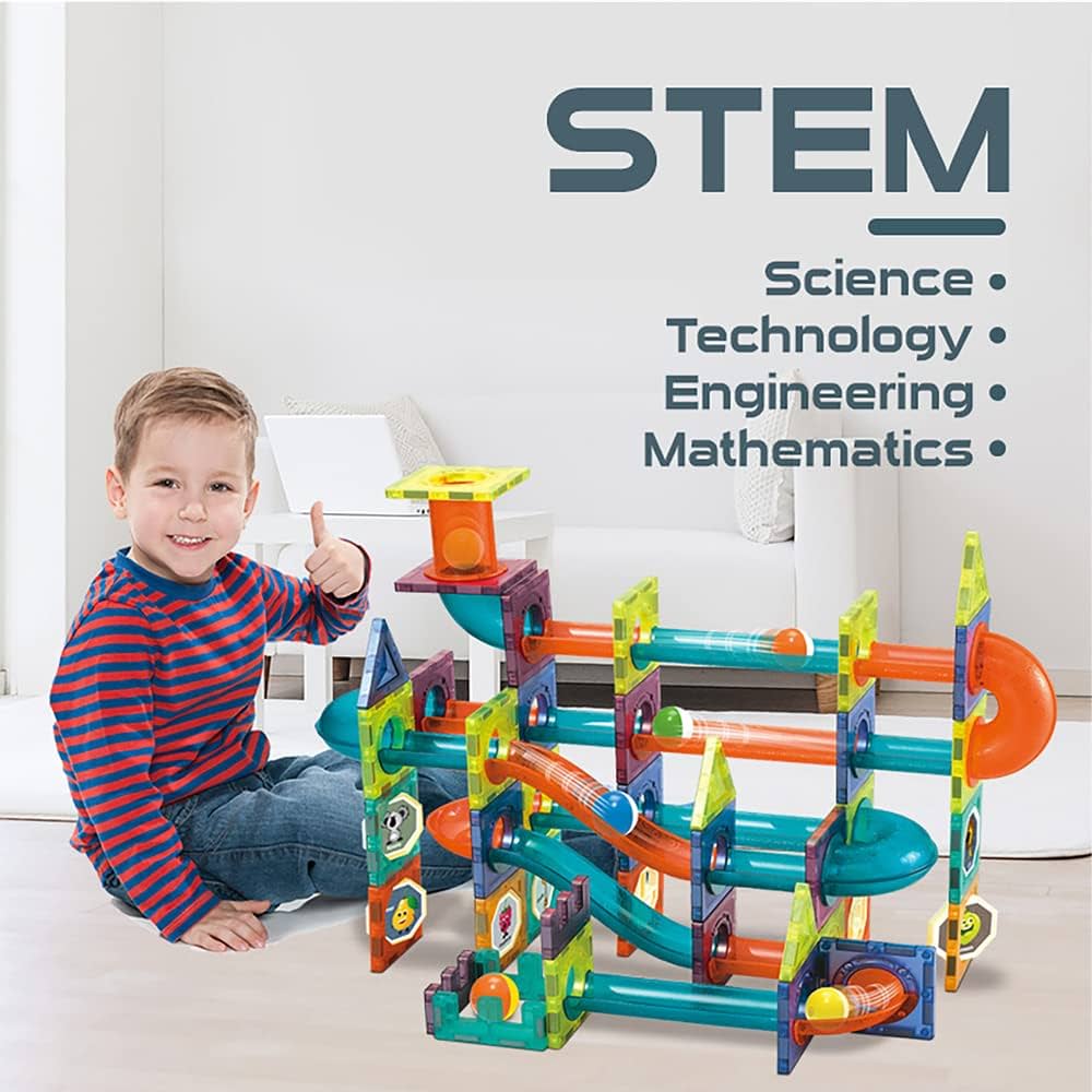 96pcs Magnetic Marble Run Blocks (STEM)