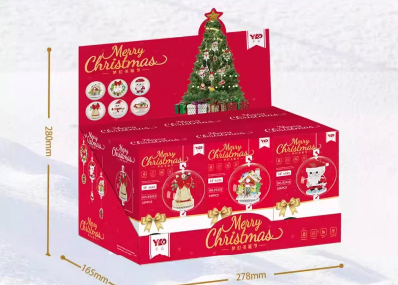 Christmas Bricks- Transparent Ornament Hanging Balls