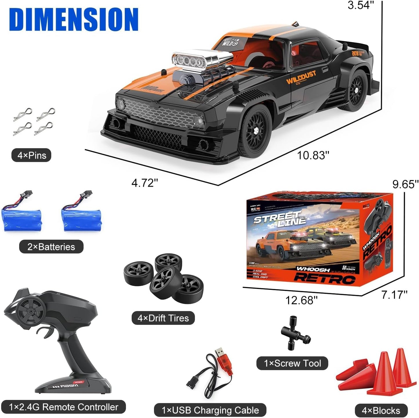 Whoosh Retro 1:16 | Street Line - 50kmph