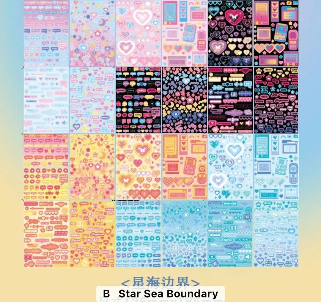 Misty Secret Realm - 24 Sheets Glitter Sticker Book