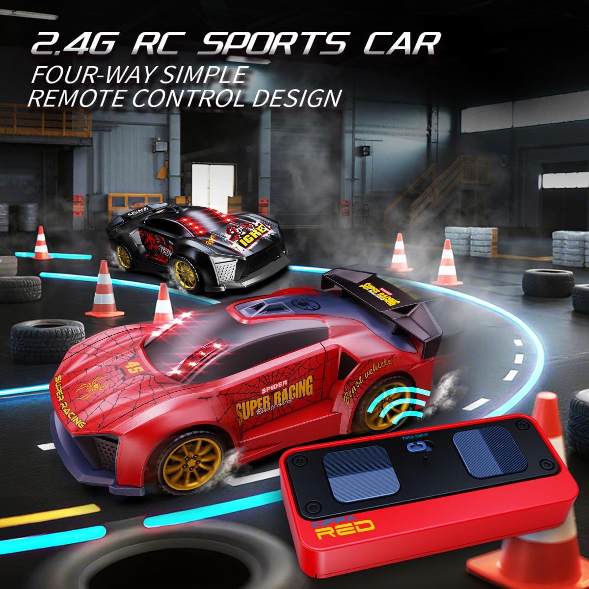 Infrared Battle RC Car Toy with Dual Remotes | Shoot & Knock-Down 2 Players Action Game