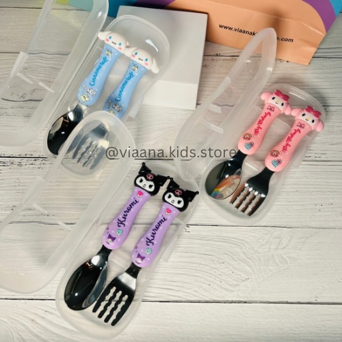 Travelling Utensils Box - Kids Spoon And Fork Set