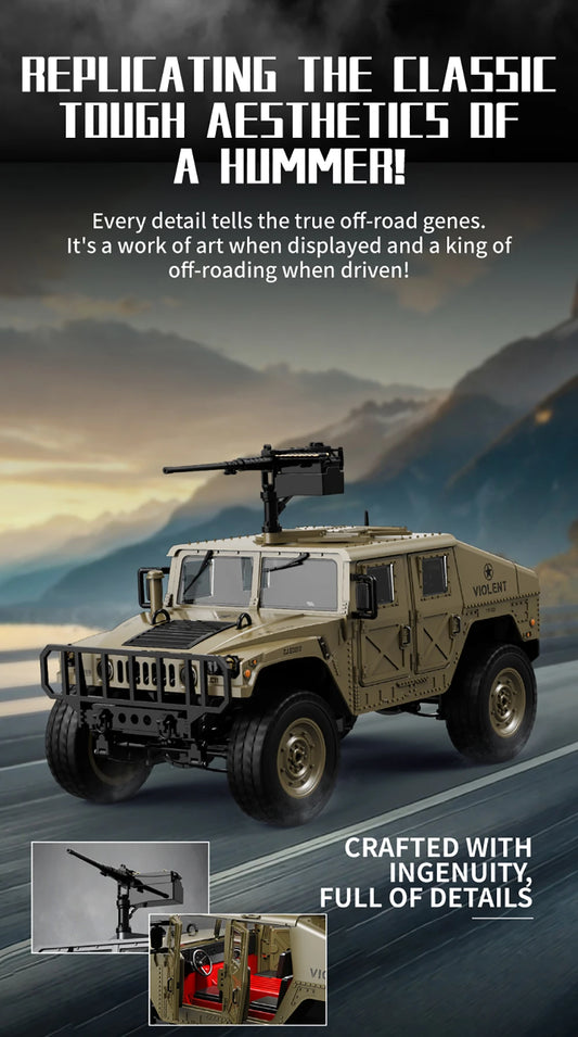 JJRC - Hummer Military Simulation 1/14 2.4G 4WD RC Crawler