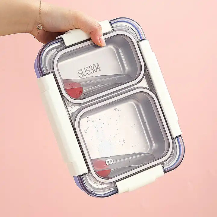 2 Grid | Spill Free | Stainless Steel Lunchbox