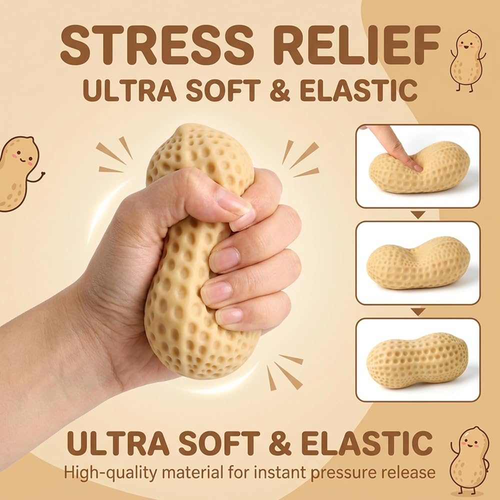 Giant Peanut Squishy 🥜 | 15cm