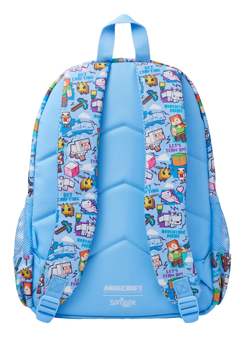 Smiggle - 16” Blue Minecraft Classic Backpack