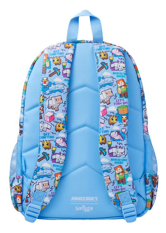 Smiggle - 16” Blue Minecraft Classic Backpack