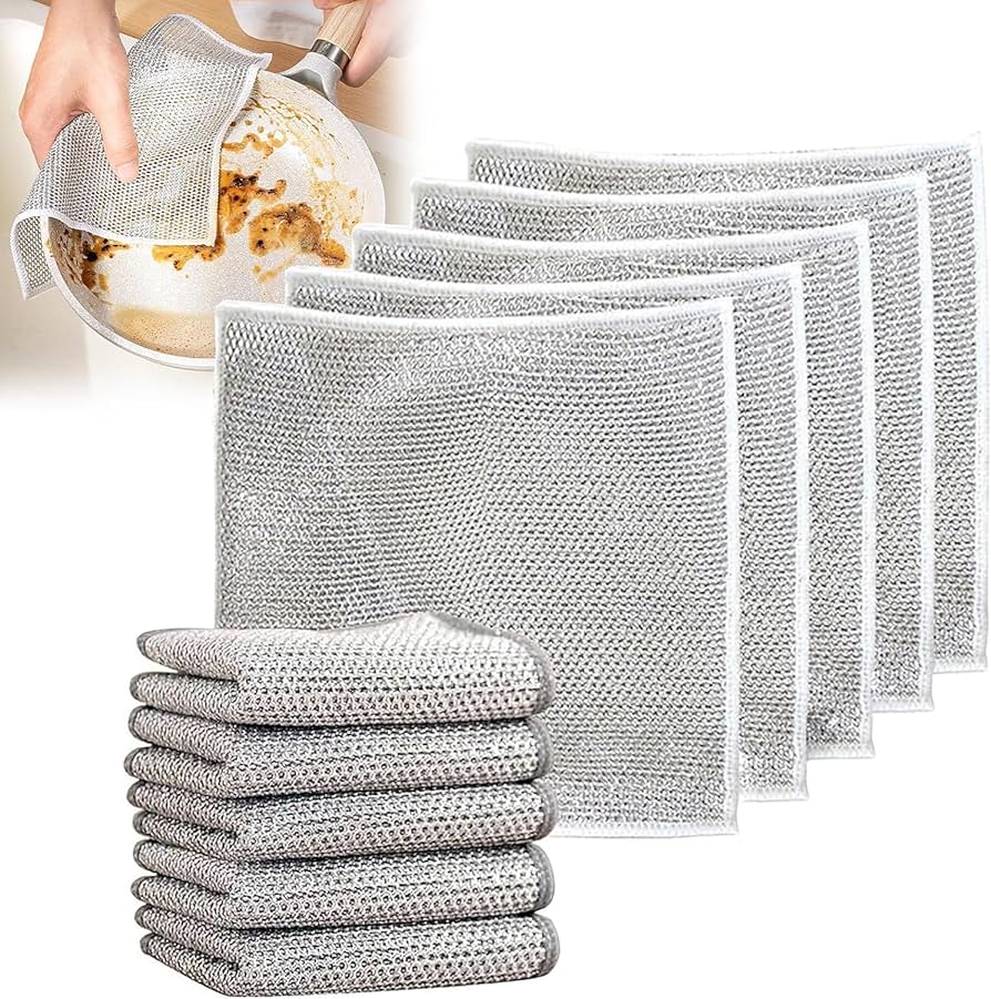 Mutipurpose Non-Scratch Wire Rag | Reusable Scrubber for Rinsing, Kitchen, Sinks, Pots, Pans !!