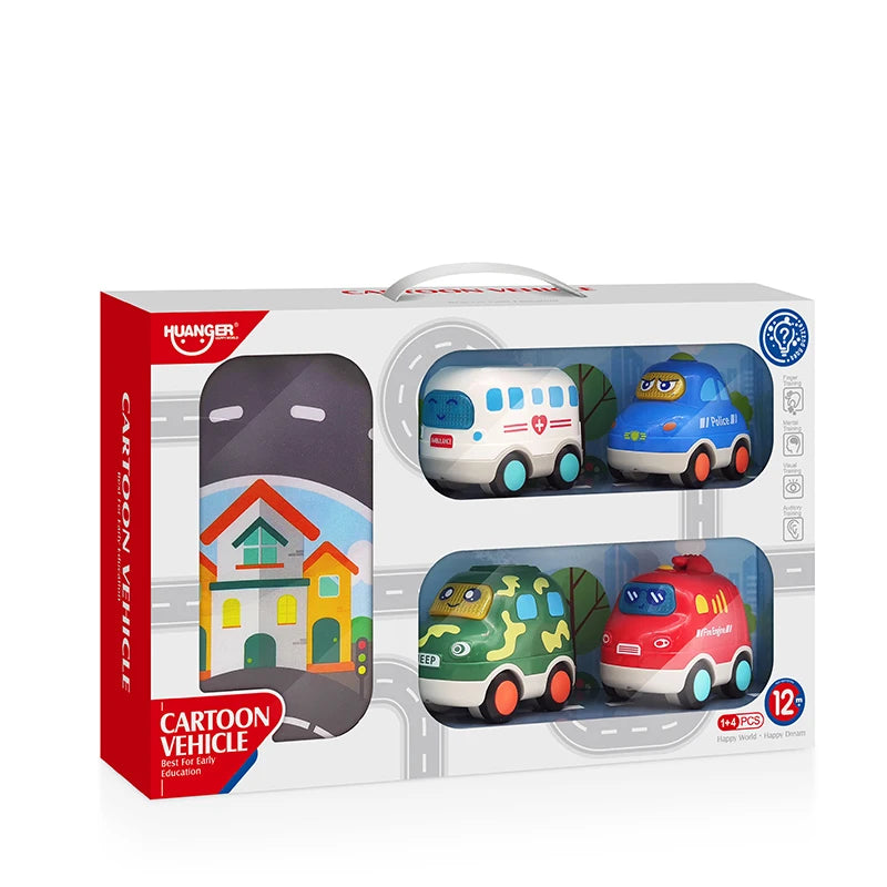 Cartoon Vehicle - Big Mat with Sliding Car Set with Music, Light