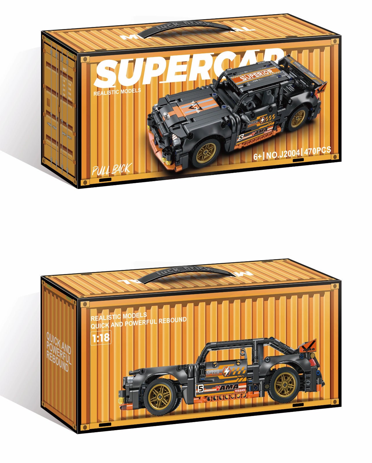 Supercar - DIY Realistic Blocks | Pull Back Car