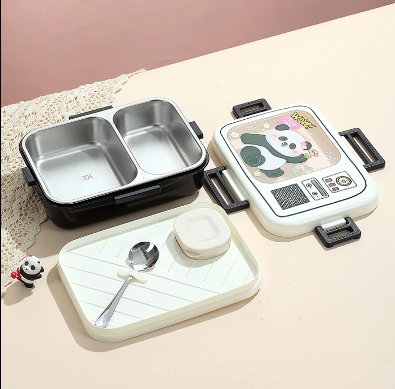 Retro TV Lunchbox - 2 Compartments