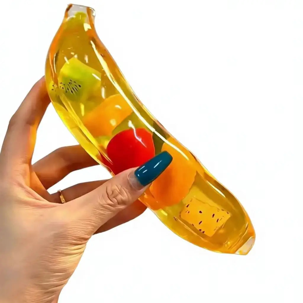 Banana Fruit Filled Squishy Toy - Coconut Oil