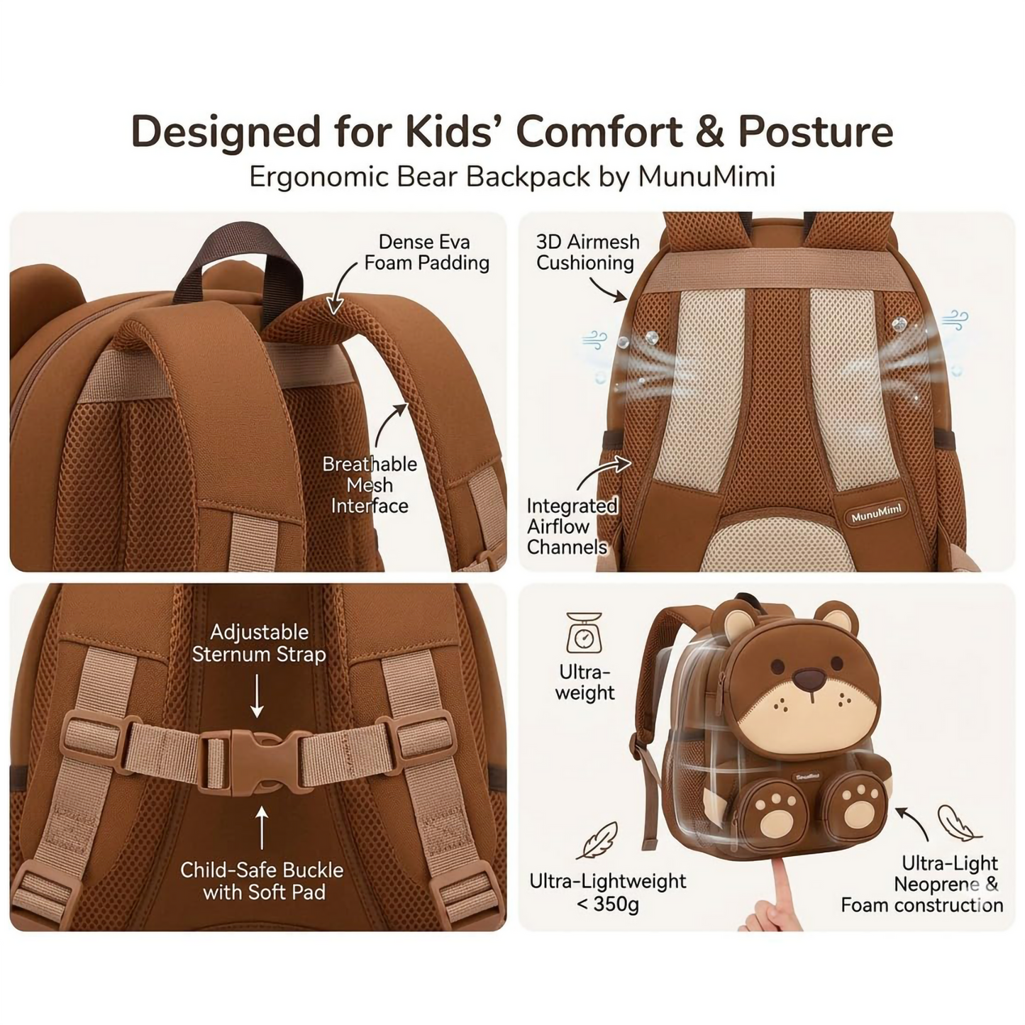 3D Toddler Backpack - 12”