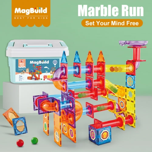 MagBuild - 172pcs Magnetic Marble Run | STEM