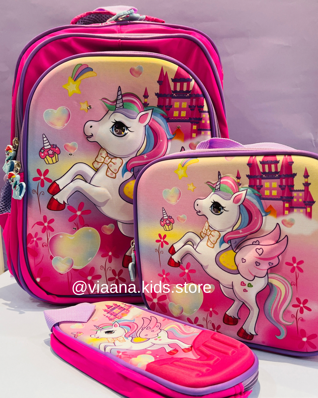 School Combo - 16” School Bag with Lunchbag and Pouch