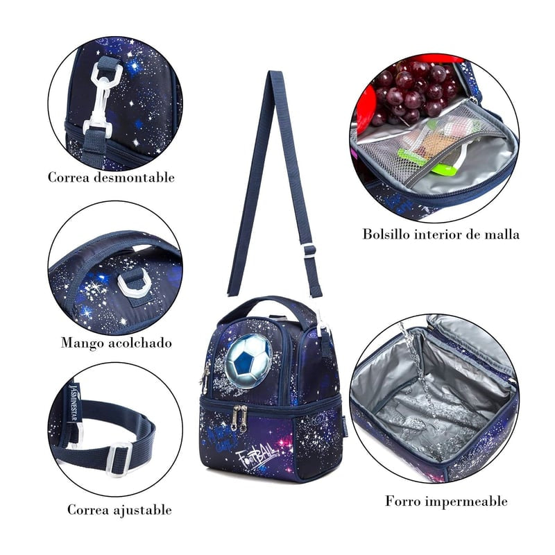 Cooler Bento Lunch/Picnic Bag - Big Two Compartments | Insulated