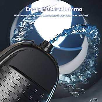 Gatling Fighter - Double Barrel Water Gun with LED Shooting Light