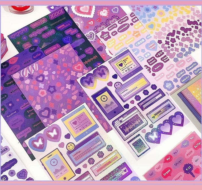 Misty Secret Realm - 24 Sheets Glitter Sticker Book