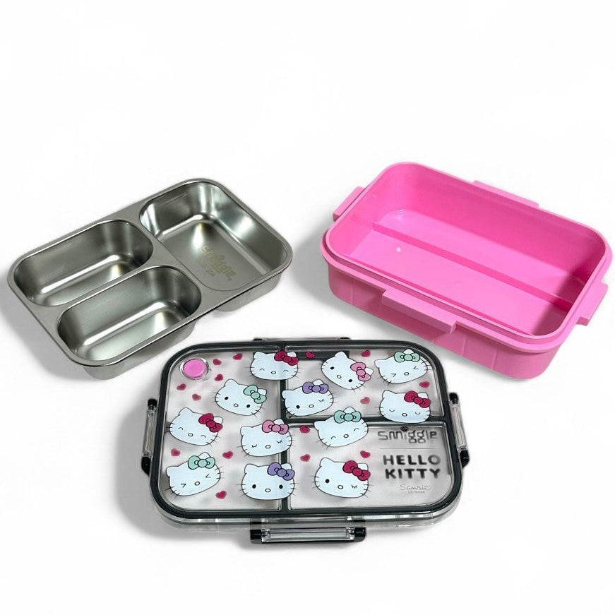 Smiggle - Trio Large Stainless Steel Lunchbox