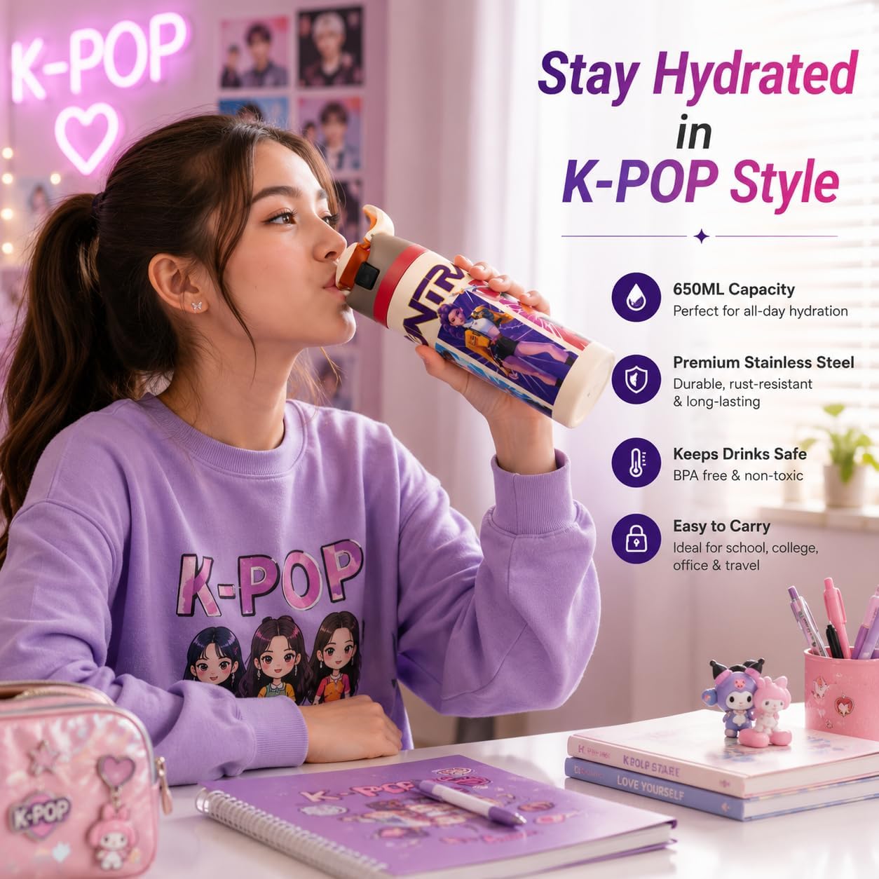 K-Pop - Insulated Sip or Swig | 800ml