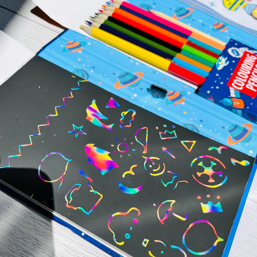 Coloring and Scratch Book Set