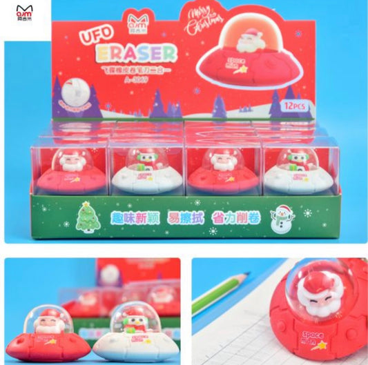 Christmas UFO Sharpeners & Erasers