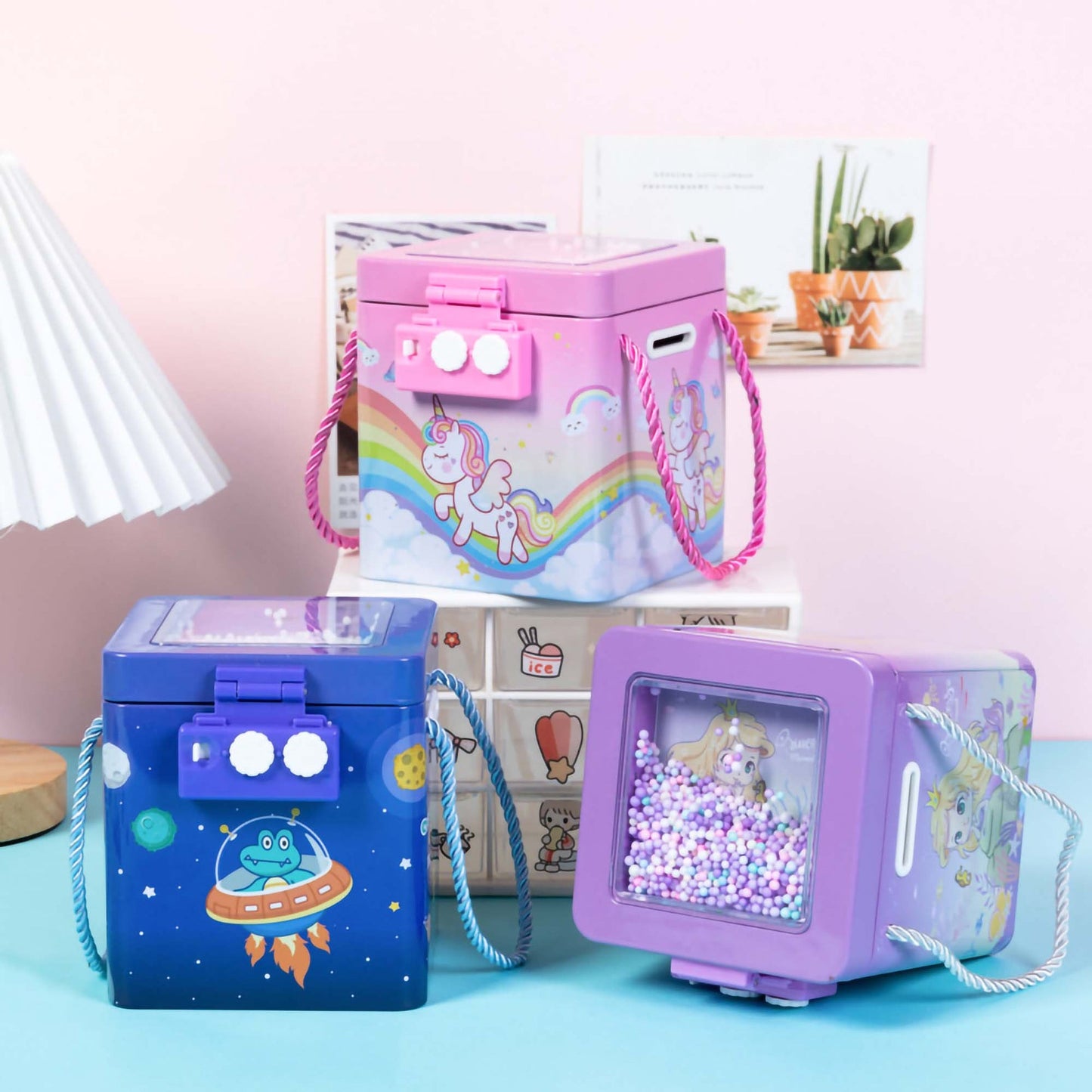 Metal Piggy Bank with Dial Lock