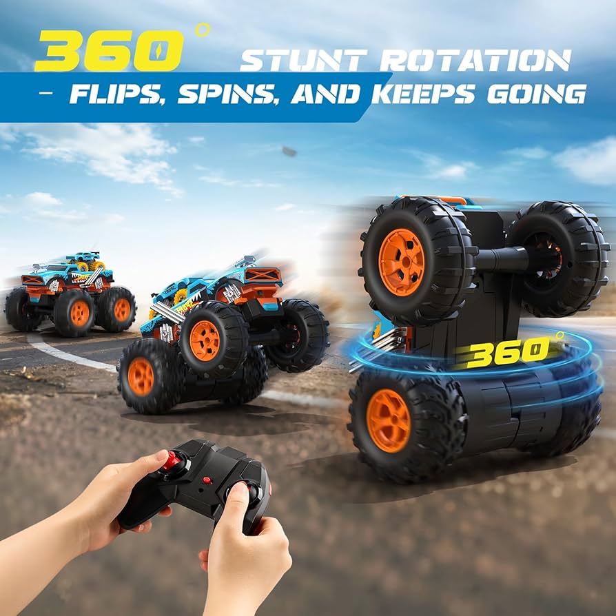 RC Monster Truck - All Terrain Drive | Transforms to Launcher Track