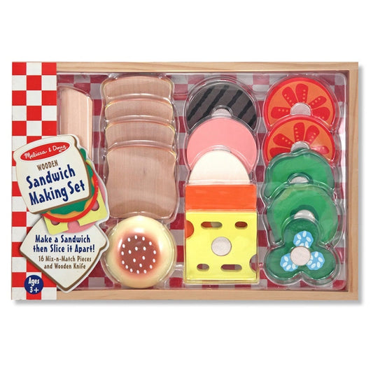 Melissa & Doug - Wooden Sandwich Party Play