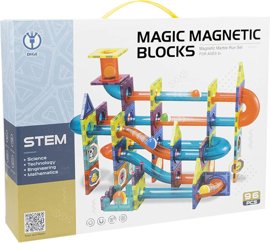 96pcs Magnetic Marble Run Blocks (STEM)