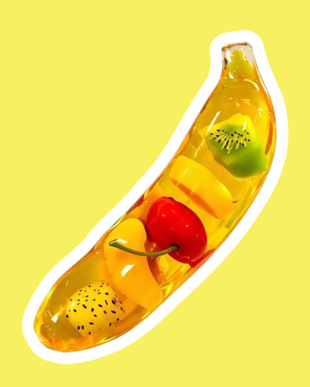 Banana Fruit Filled Squishy Toy - Coconut Oil