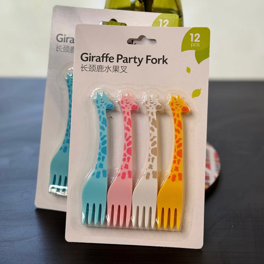 Giraffe Party Fork - 12pcs | Premium Quality