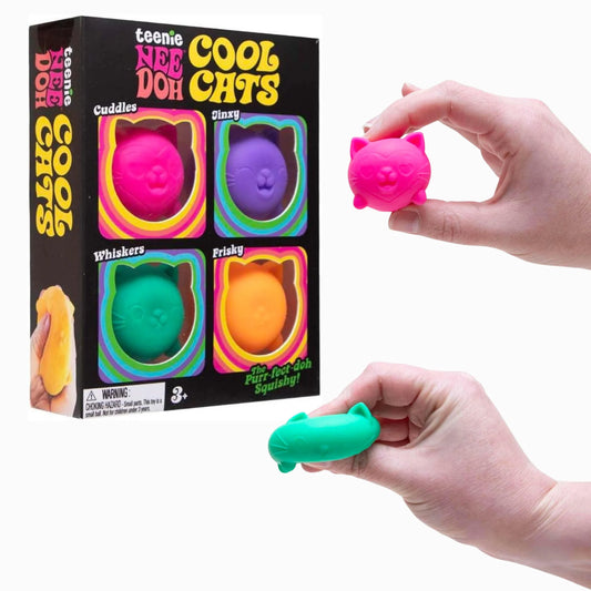 Nee Doh Teenie Cool Cat - 4pcs Pack