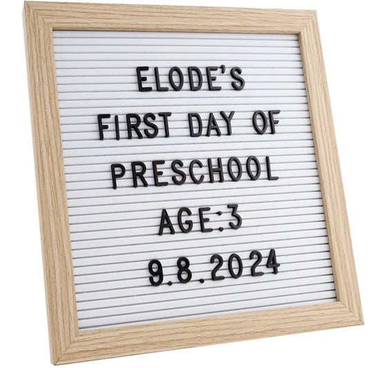 PVC Wooden Letter Board - 10”x10”