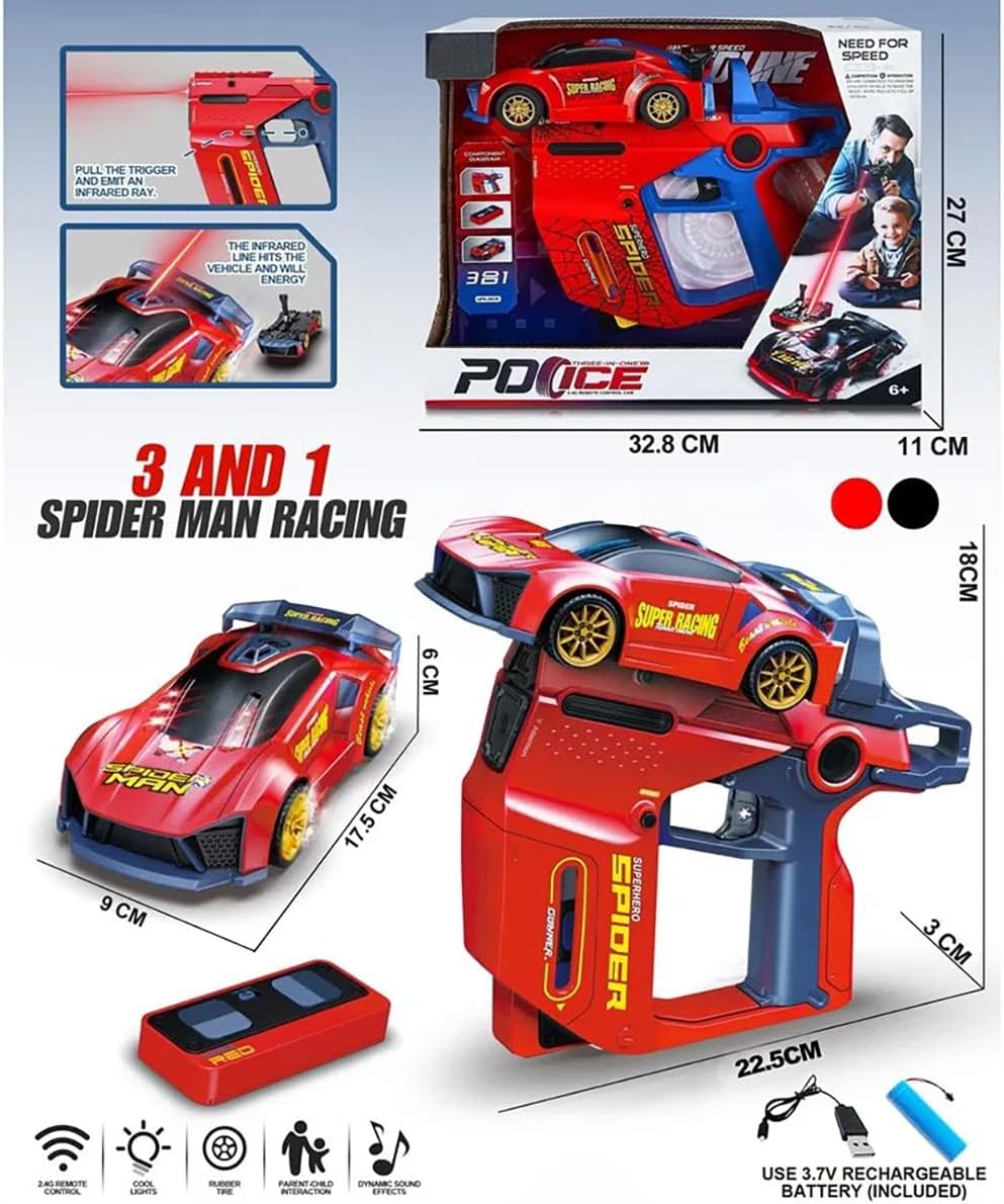 Infrared Battle RC Car Toy with Dual Remotes | Shoot & Knock-Down 2 Players Action Game