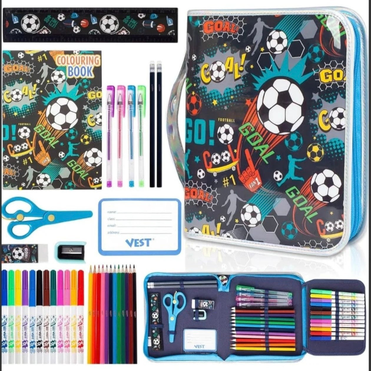 Zip It Pencil Case | 36pcs Stationery Kit | Vest