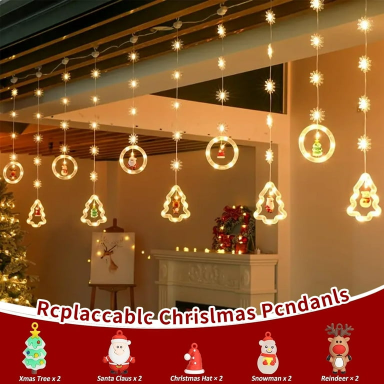 Christmas - 12pcs Snowfall String Lights