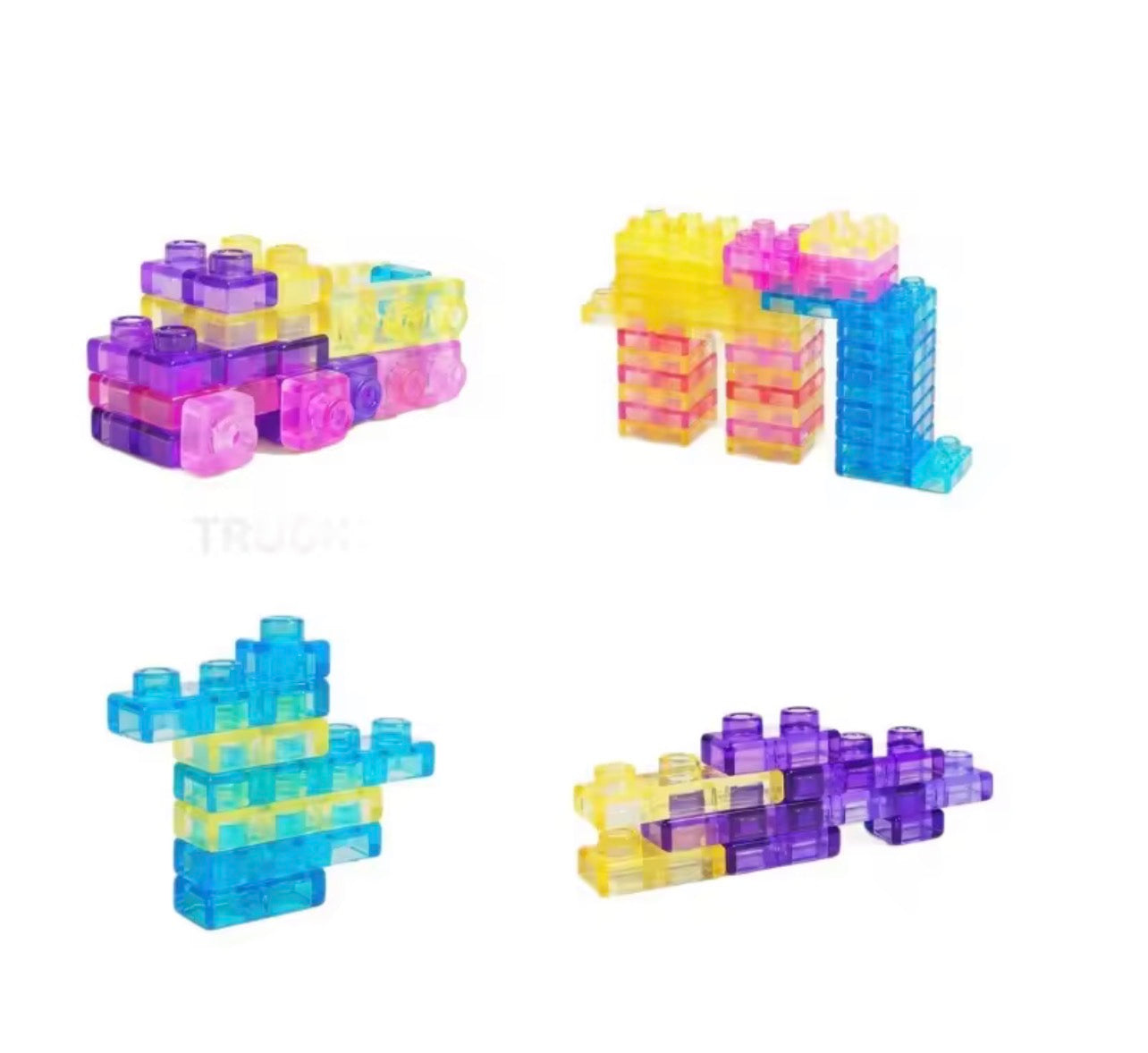 Big Gummy Blocks - 56pcs | Montessori, Sensory, Squishy and Stretchable