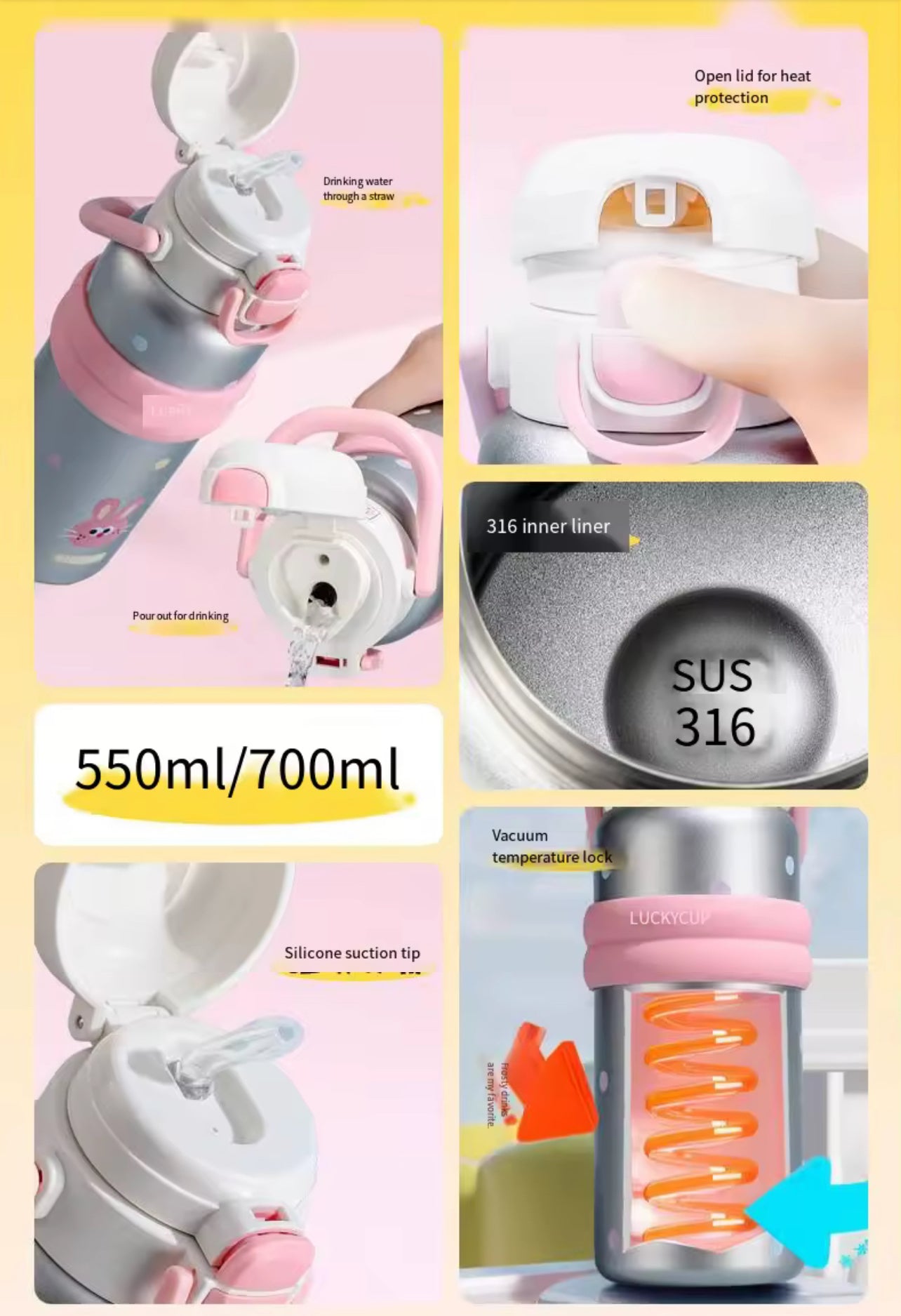 Lucky Cup - Insulated Tumbler with Handle | 700ml
