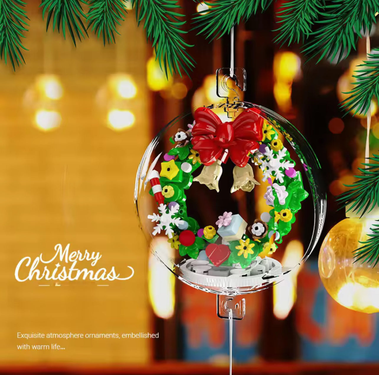 Christmas Bricks- Transparent Ornament Hanging Balls