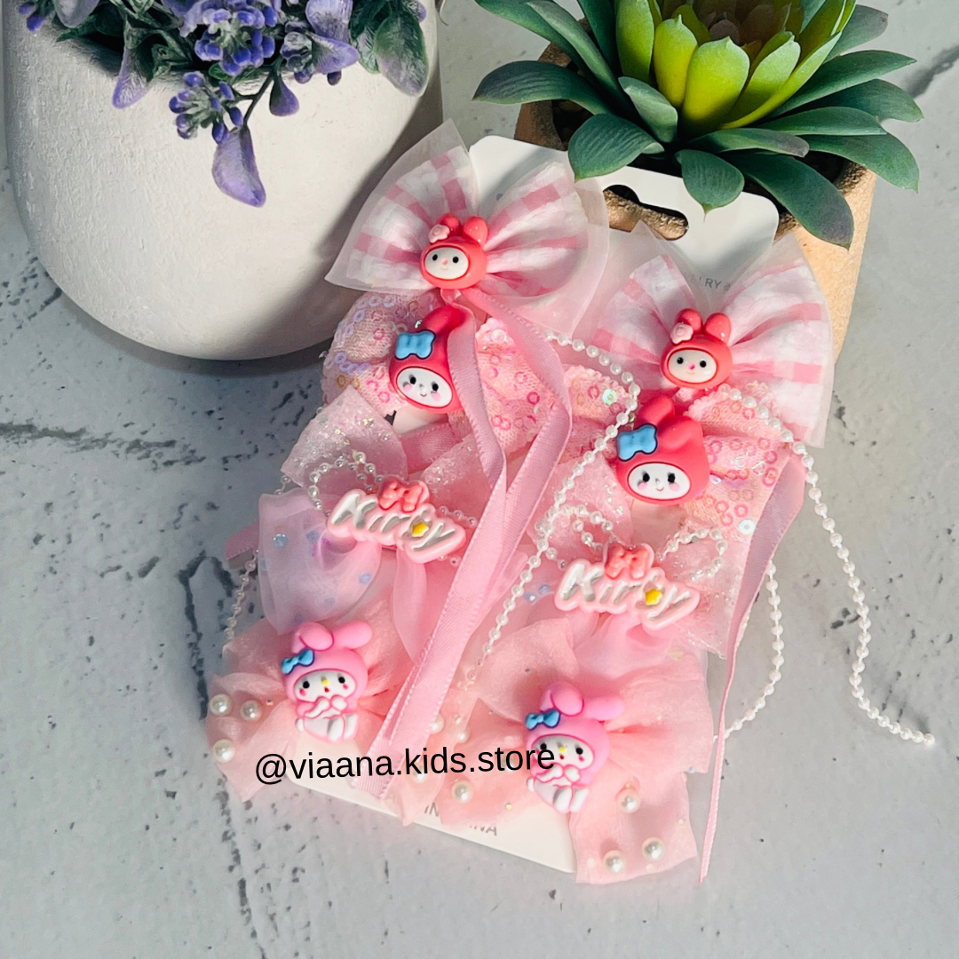 Premium My Melody Hairpins - 8pcs