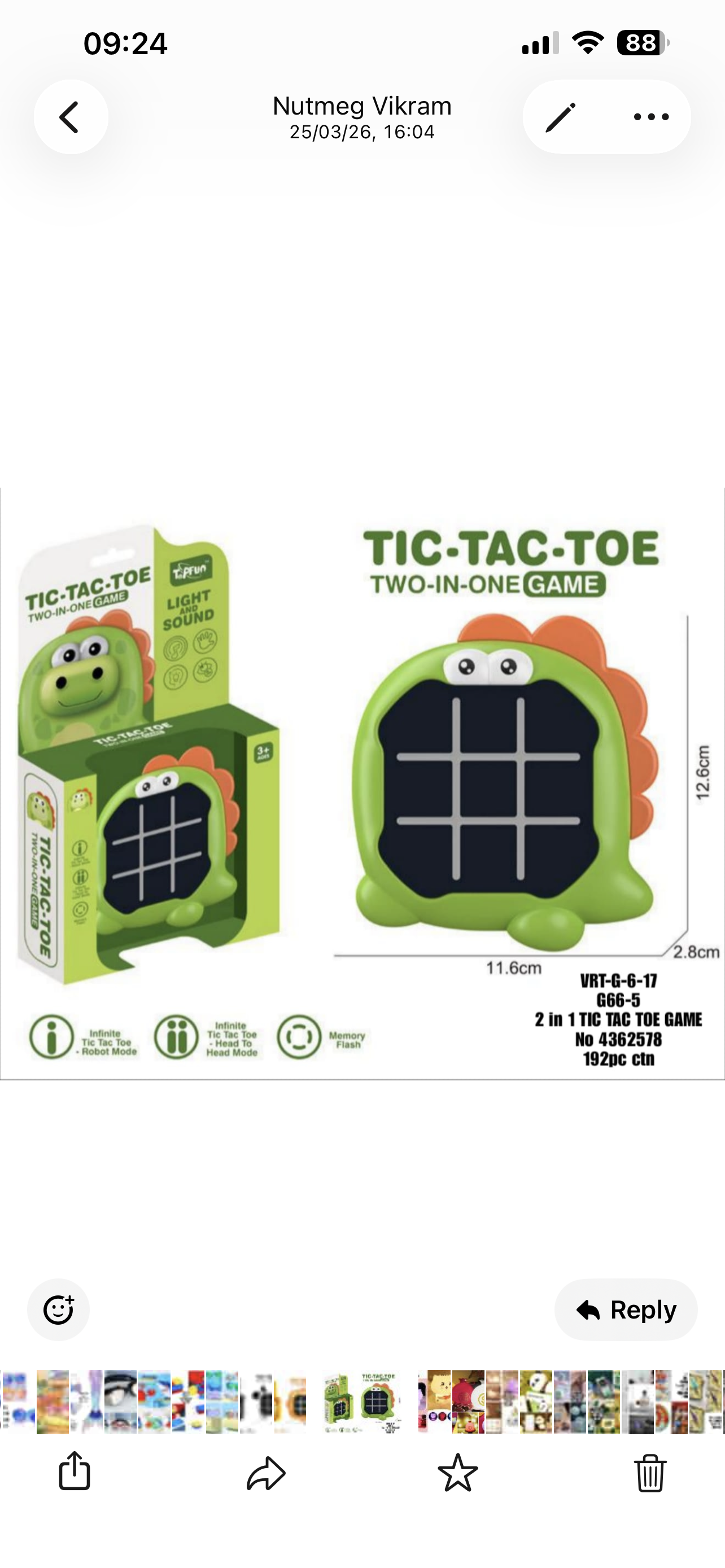 3D Animal Shaped Electronic Tic Tac Toe & Memory Game