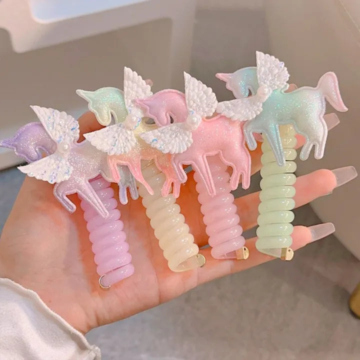 Spiral Unicorn Hair Ties | 2pcs