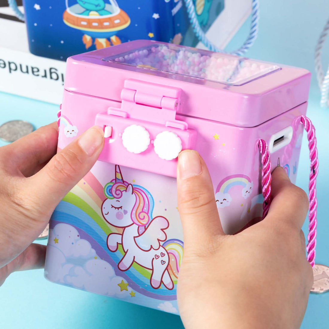 Metal Piggy Bank with Dial Lock