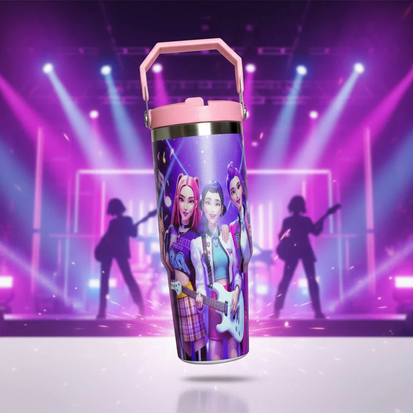 K-pop 30oz Flip Straw Tumbler