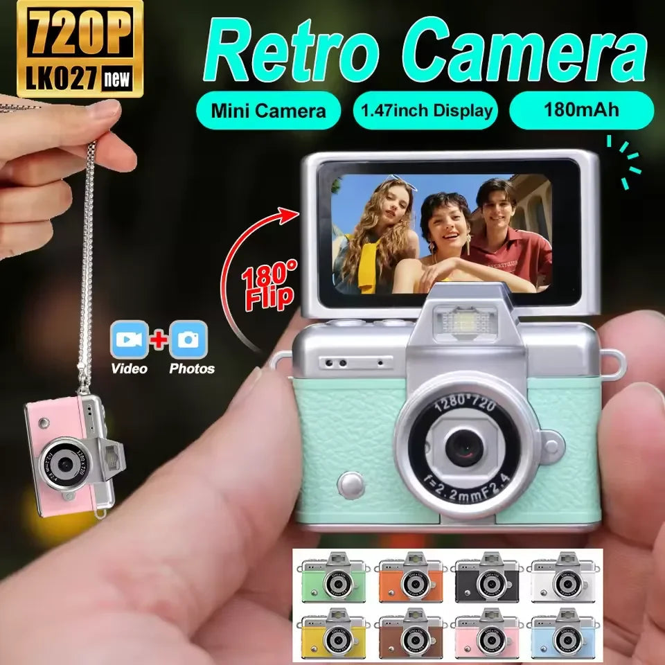 LK027 - Retro Flip Mini Camera