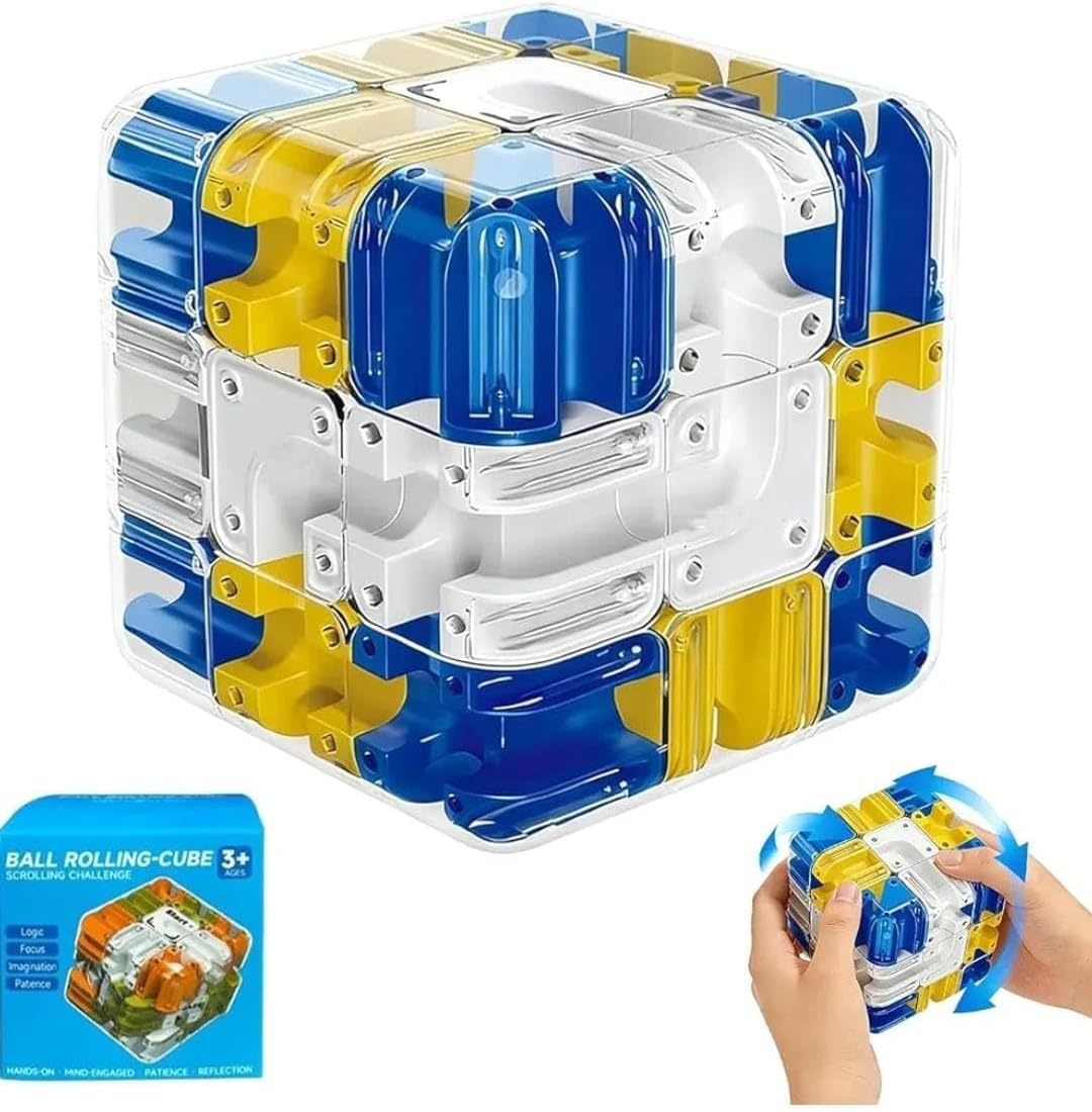 3D Maze Cube Ball Puzzle Game